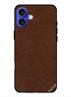 Apple iPhone 16 Protective Case Cover Leather Pattern
