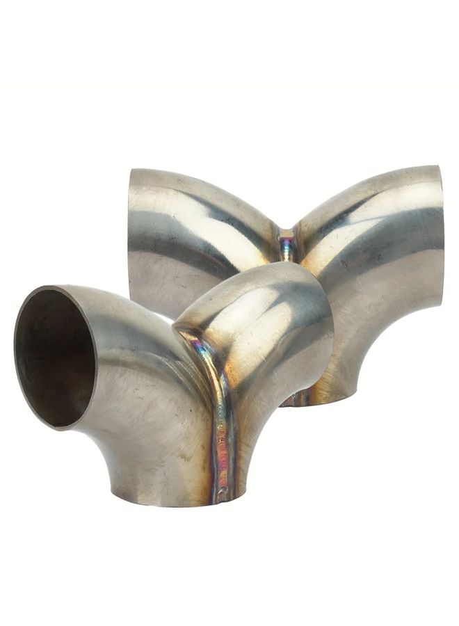 Stainless Steel Y Shaped Exhaust Pipe Connector 63mm 2 2 25 2 5 3 Inch - Image 1