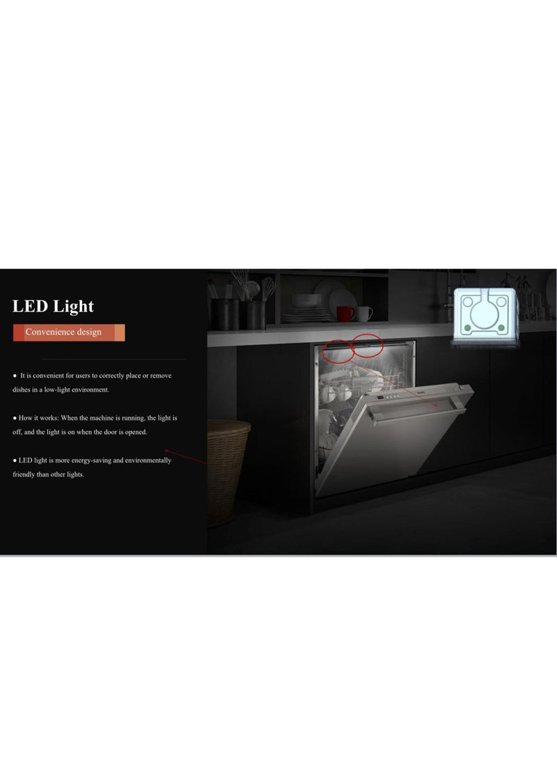 General Lines Dishwasher - 15 places - 6 programs - Automatic door opening - Interior lighting - GLDW1507S  - Image 4