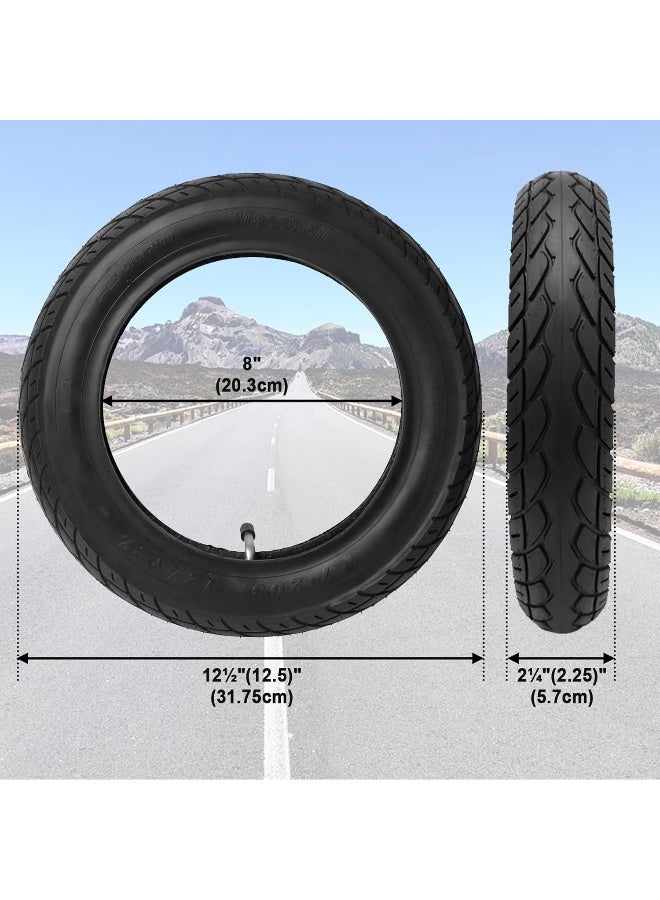 Wadoy 12 1/2 x2 1/4 Tire and Tube Set and 12.5'' x 1.75/2.15 Front Wheel, Compatible with BOB Stroller Revolution Se Pro Flex Jogging Duallie Stroller - Image 2