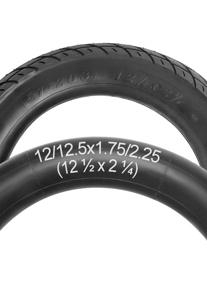 Wadoy 12 1/2 x2 1/4 Tire and Tube Set and 12.5'' x 1.75/2.15 Front Wheel, Compatible with BOB Stroller Revolution Se Pro Flex Jogging Duallie Stroller - Image 3
