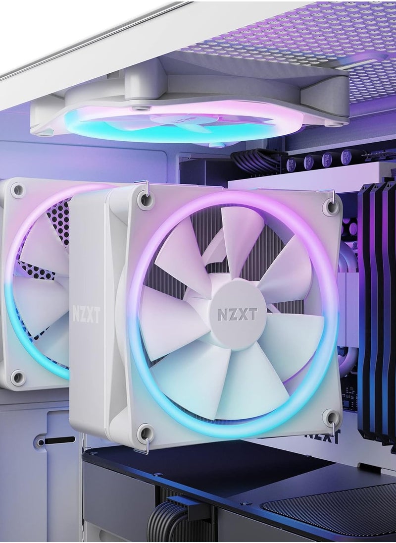 NZXT - 120 RGB CPU Air Cooler - RC-TR120-W1 - Conductive Copper Pipes - Fluid Dynamic Bearings - AMD and Intel Compatibility - Image 1