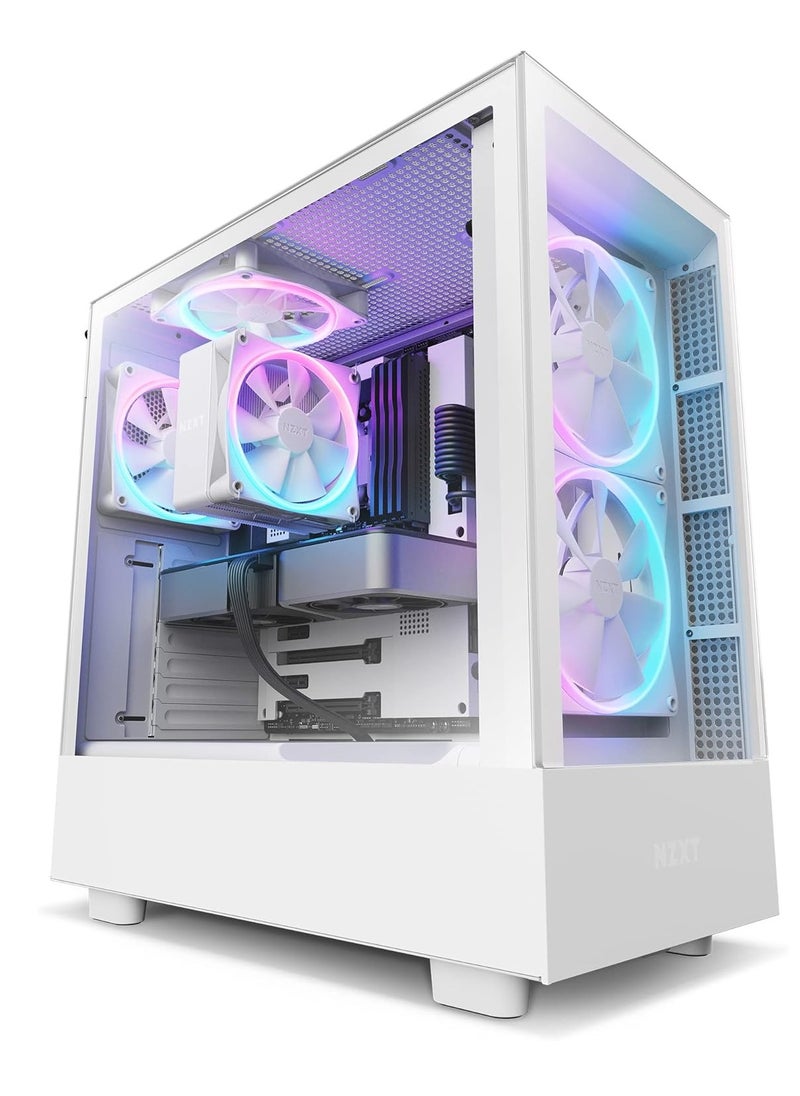 NZXT - 120 RGB CPU Air Cooler - RC-TR120-W1 - Conductive Copper Pipes - Fluid Dynamic Bearings - AMD and Intel Compatibility - Image 1