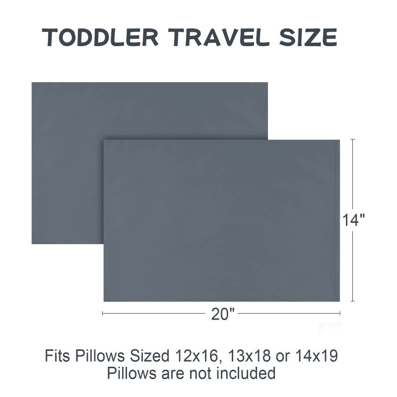 Fittia Cotton Toddler Pillowcase 14x20 Envelope: Long-Staple Cotton, Ultra Soft Breathable Durable, Travel Pillow Cover 2 Pack by Fittia - Image 5