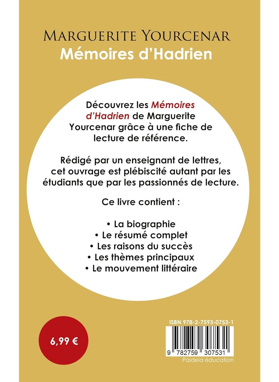 Fiche de lecture Mémoires d'Hadrien (Étude intégrale)  - Image 2