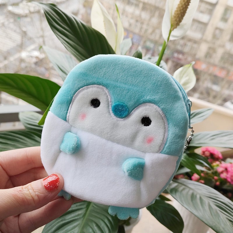 Cross-Border Girl heart cute bag pendant small dinosaur cartoon avocado coin purse plush unicorn small money bag - Image 1