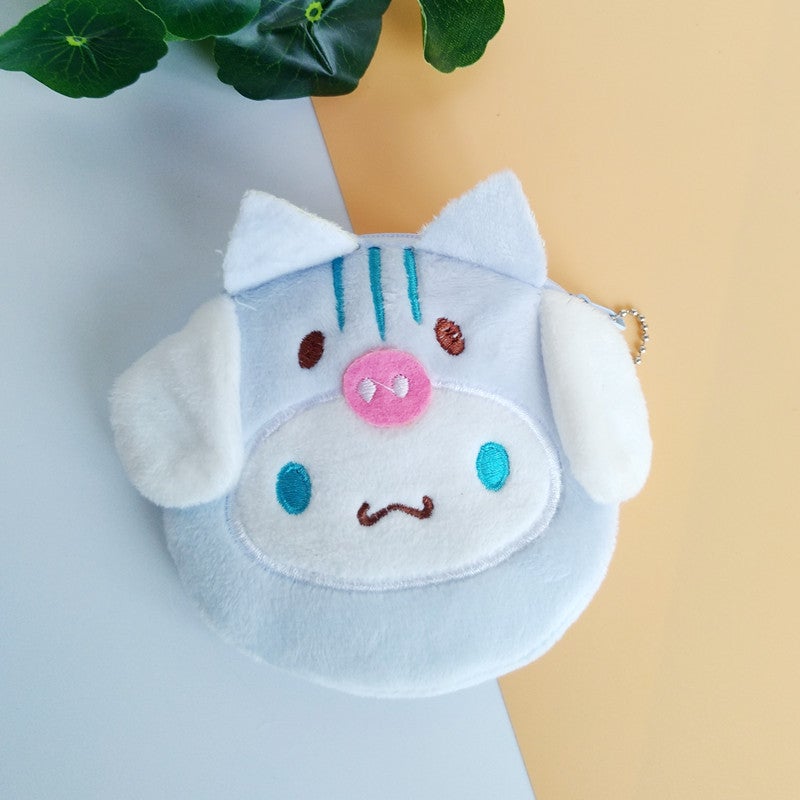 Cross-Border Girl heart cute bag pendant small dinosaur cartoon avocado coin purse plush unicorn small money bag - Image 5