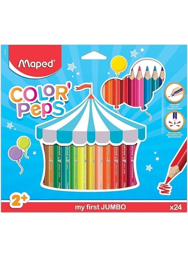 مابد مجموعة مابد إيرلي إيج 834013 من 24 قلم تلوين في علبة كرتون - Image 1