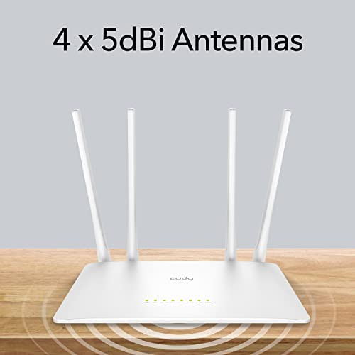 cudy موسع راوتر واي فاي ذكي Cudy AC1200، نقطة وصول، WISP، نطاق مزدوج 5GHz، LAN 10/100Mbps، 4 هوائيات 5dBi، VPN، واي فاي ضيف، وضع AP، WR1200 - Image 4