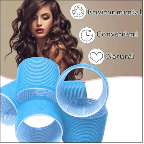 Scarlet Line Professional Hair Curling Rollers Volumizer Set of 4 Self-Grip Hair Rollers for Hair Styling for Women - Image 4