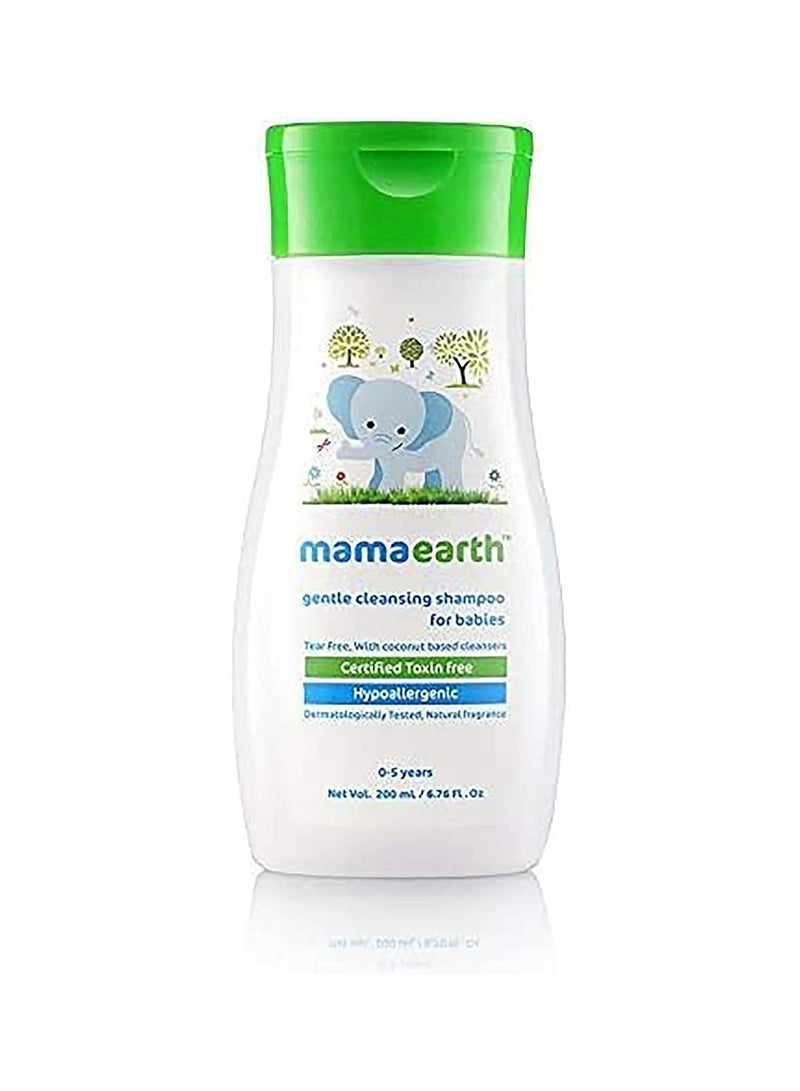 Mama Earth Mamaearth Gentle Cleansing Shampoo, 200ml + Nourishing Hair Oil For Babies, 100ml, Pack of 2 - Image 2