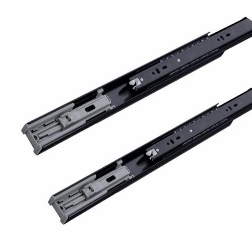 Dorset I Move Soft Close Ball Bearing Slide 12 inch | Telescopic Channel Soft Close | Drawer Channel 12 inch for Home, Kitchen and Wardrobe | Weight Capacity - 30 Kg [IMBB300SCBL] (Black) - Image 1