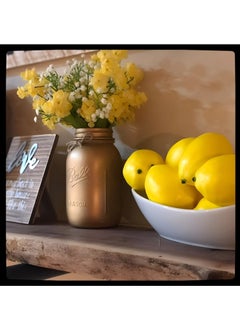 Beauenty 10pcs Artificial Fake Lemon,lifelike Fake Fruit,used For Home Decoration,bedroom,kitchen,living Room,dining Table,Party Decoration,fashion Decoration Crafts (yellow)  - Image 4