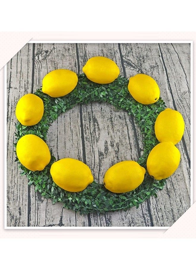 Beauenty 10pcs Artificial Fake Lemon,lifelike Fake Fruit,used For Home Decoration,bedroom,kitchen,living Room,dining Table,Party Decoration,fashion Decoration Crafts (yellow)  - Image 5