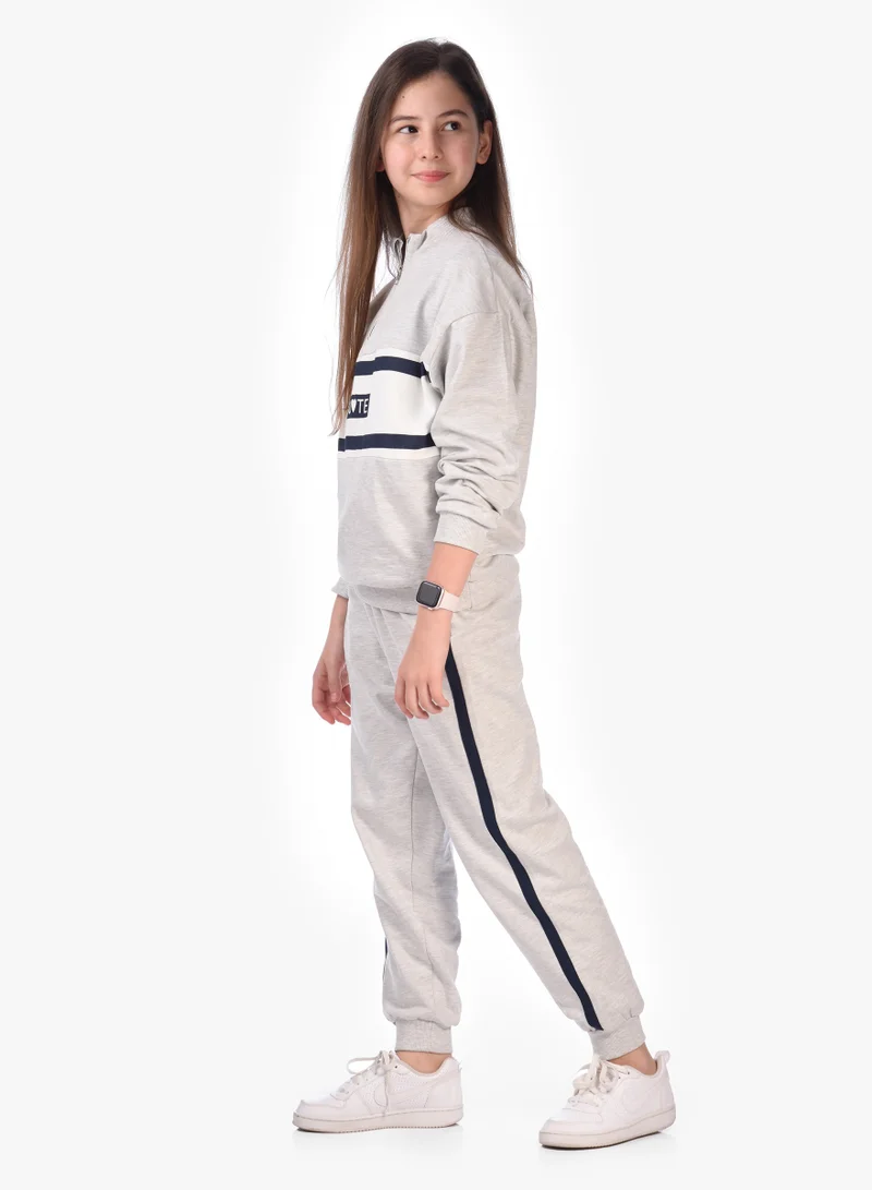 victor and jane Half Zipper Sweatshirt With Matching Joggers Comfy Fit