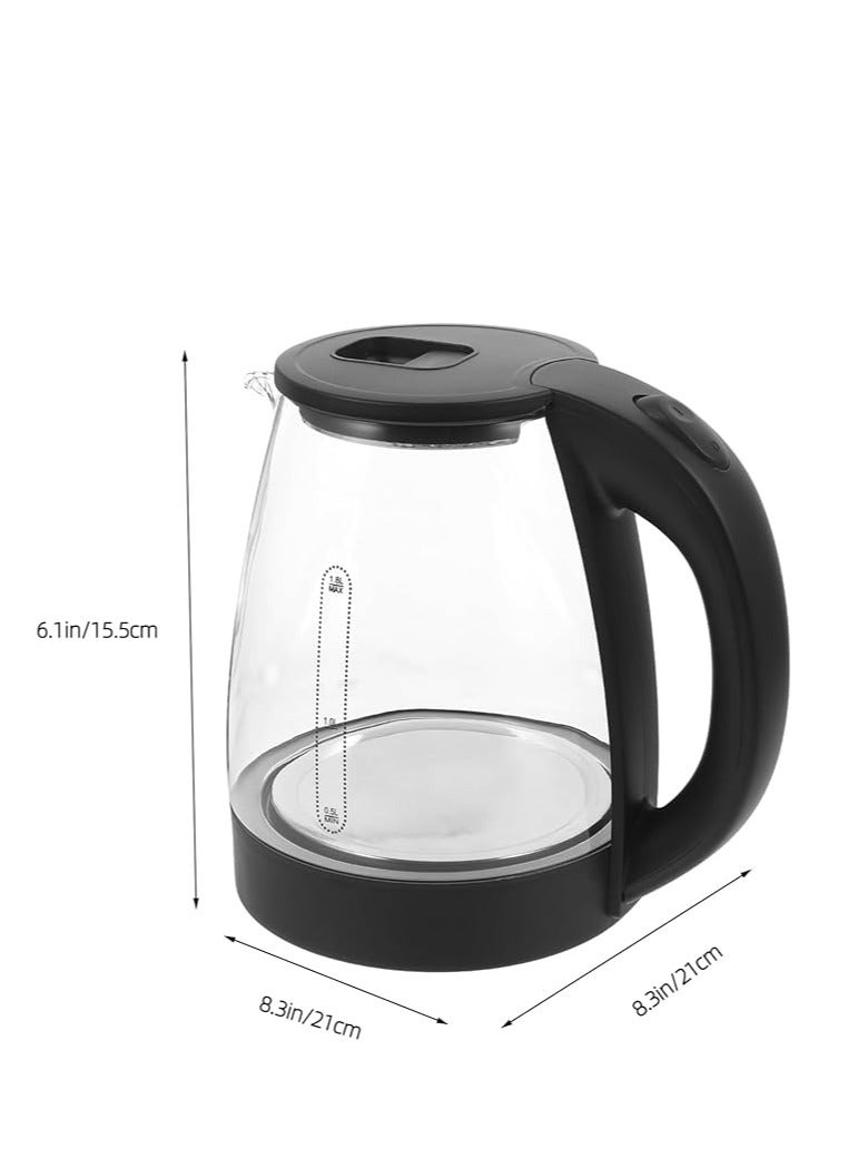 Electric Kettle, No Plastic Filter & Spout, Stainless Steel Inner Lid, Tea Kettle & Hot Water Boiler For Coffee & Tea, Water Heater & Teapot, Automatic Shut Off, Black, 1.8L/1500W  - Image 4