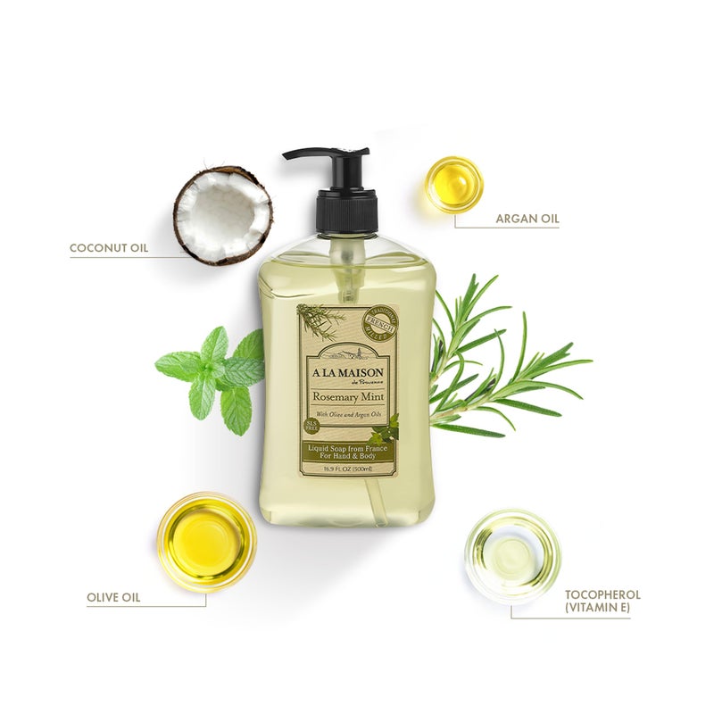 A LA MAISON Liquid Soap - Uses: Hand and Body, Triple Milled, Essential Oils, Biodegradable, Plant Based, Vegan, Cruelty-Free, Alcohol & Paraben Free (16.9 oz, 6 Pack) - Image 2
