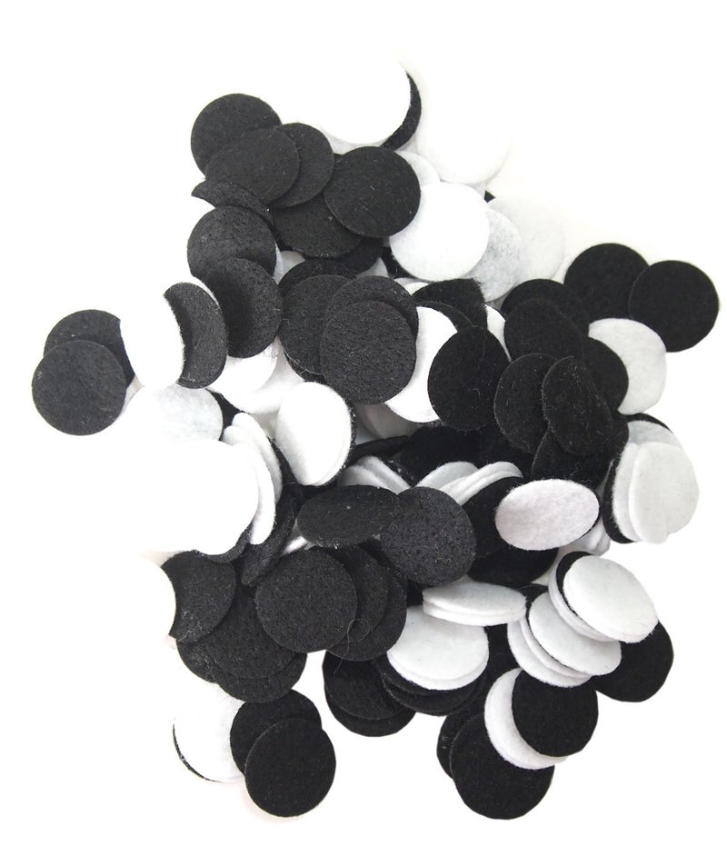 Playfully Ever After Black & White Craft Felt Circles (1.5 Inch - 95pc) - Image 1