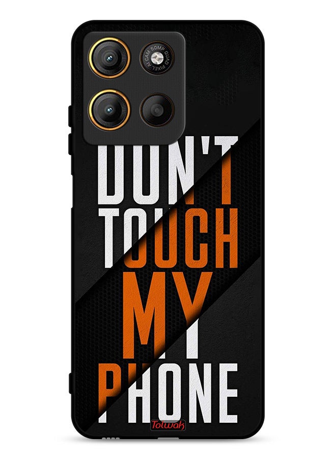 Tolwak Motorola Moto G15 Protective Case Cover Do Not Touch My Phone
