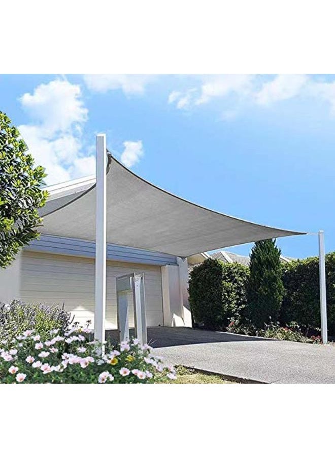 DIIG مظلة شمسية للحديقة، 10' × 12' قماش مظلة مستطيل لحجب الشمس - غطاء خارجي لملجأ البرغولا في حديقة الفناء الخلفي (لون رمادي) - Image 1