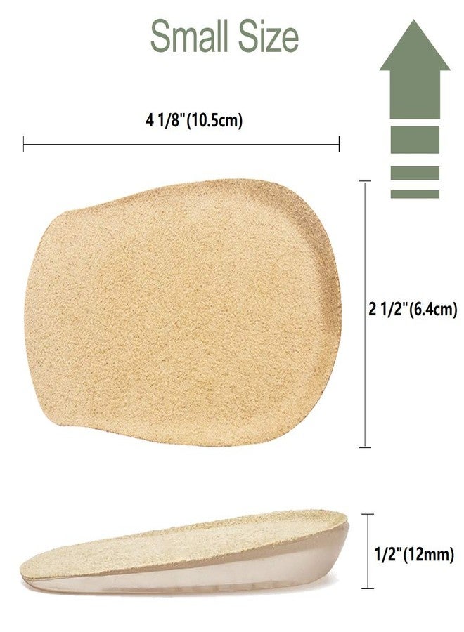JKcare Gel Heel Lifts, 1/2 Inch Height Increase Insoles for Leg Length Discrepancy - Small Shoe Lifts for Women, Shoe Inserts Comfort Half Foot Pads for Heel Pain - Image 2
