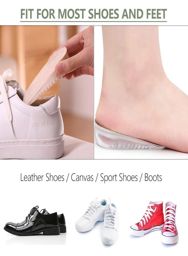 JKcare Gel Heel Lifts, 1/2 Inch Height Increase Insoles for Leg Length Discrepancy - Small Shoe Lifts for Women, Shoe Inserts Comfort Half Foot Pads for Heel Pain - Image 5