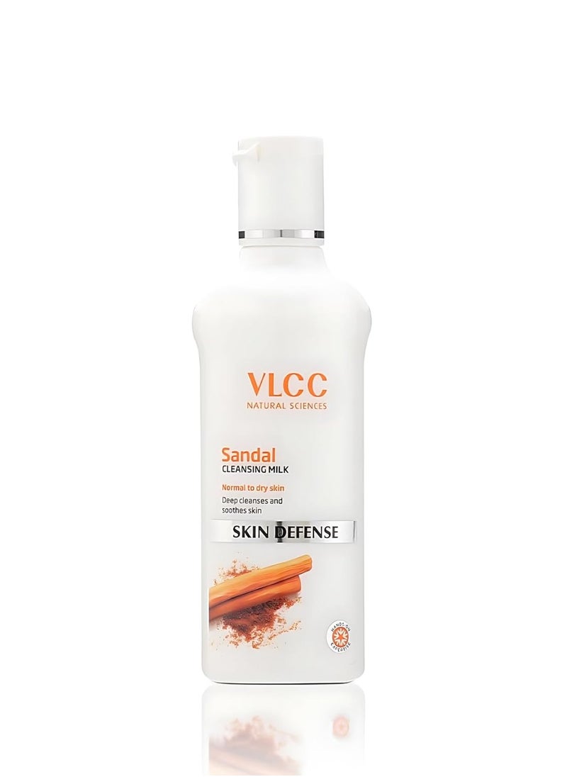 VLCC Natural Sandal Cleansing Milk for Normal to Dry Skin | Gently Removes Make Up & Impurities | Deeply Cleanses and Soothes Skin | Non-Foaming | 3.38 Fl Oz/100 ml - pzsku/ZFAEC30983299D70C7064Z/45/_/1740145494/8b0cb843-e543-4620-b66b-eadaa161e2e7