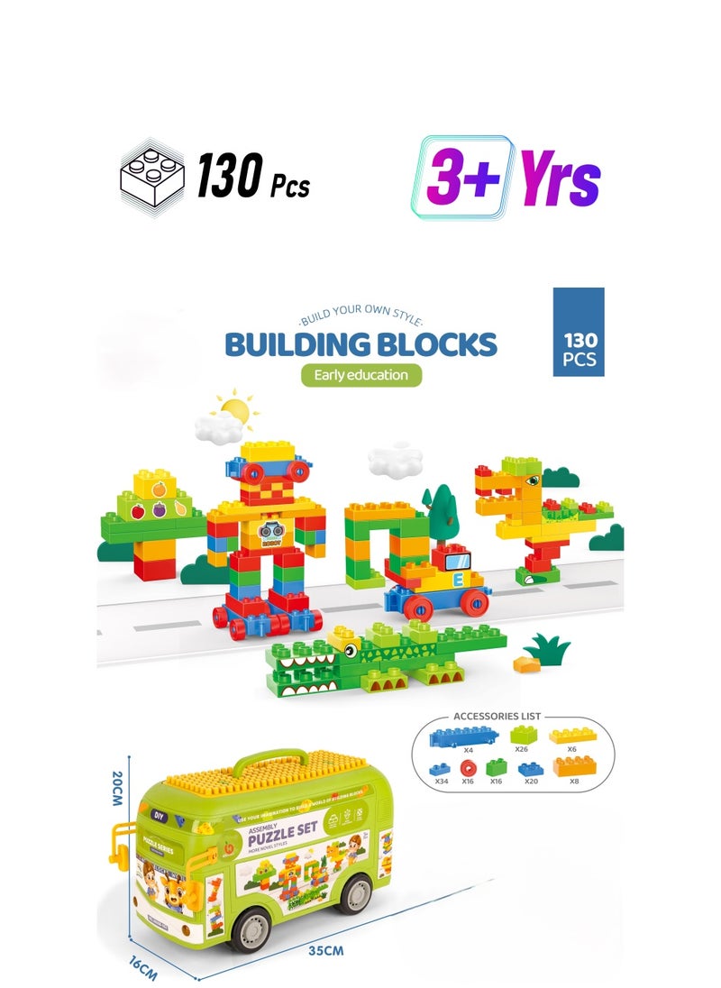 Building Blocks (130 pieces) Educational Toy  - Image 1