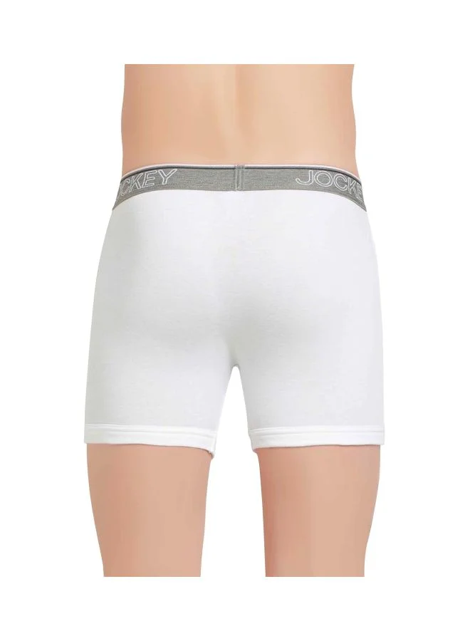 JOCKEY Jockey 8009 Men Super Combed Cotton Rib Solid Boxer Brief with Ultra soft Waistband Pack of 2