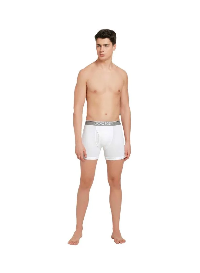 JOCKEY Jockey 8009 Men Super Combed Cotton Rib Solid Boxer Brief with Ultra soft Waistband Pack of 2