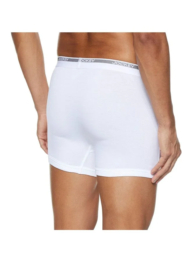 JOCKEY Jockey 8009 Men Super Combed Cotton Rib Solid Boxer Brief with Ultra soft Waistband Pack of 2