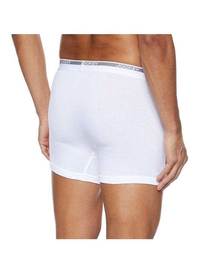 JOCKEY - Jockey 8009 Men Super Combed Cotton Rib Solid Boxer Brief with Ultra soft Waistband Pack of 2 - Image 1