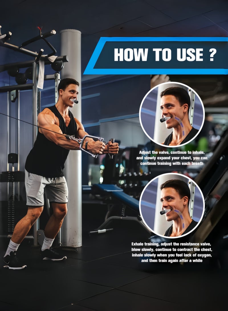 DAREU Portable Muscle Trainer – Adjustable Resistance Respiratory Exercise Device, Compact Strength & Endurance Trainer for Fitness Enthusiasts  - Image 4