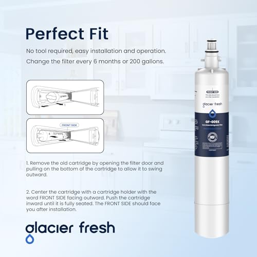 GLACIER FRESH Replacement for RPWFE, RPWF (Built-in CHIP) Refrigerator Water Filter, Compatible with GFE28GYNFS, GFE28GELDS, PFE28KELDS, PFE28KYNFS, GFD28GELDS, PWE23KELDS, PWE23KMKES, 3 Pack - Image 5