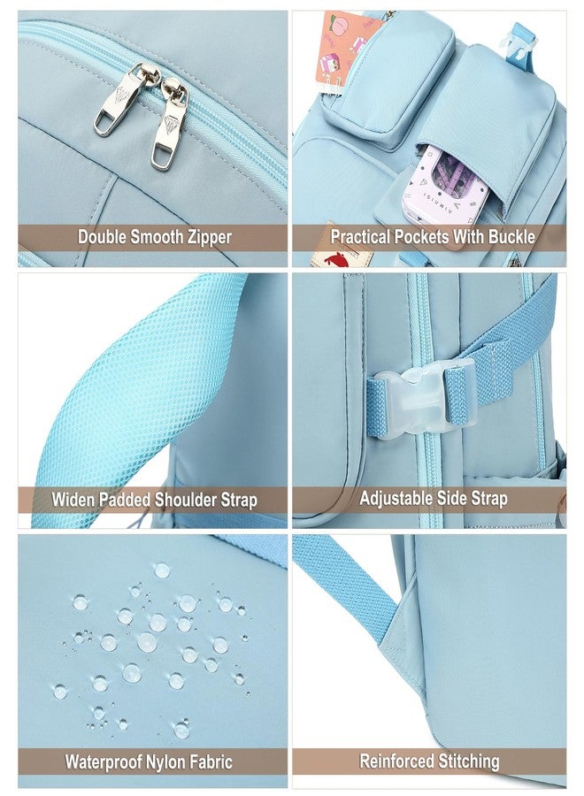 LXYGD Laptop Backpack 15.6 Inch Kids Elementary Middle High School Bag College Backpacks Anti Theft Travel Back Pack Large Bookbags for Teens Girls Women Students (Blue) - Image 5