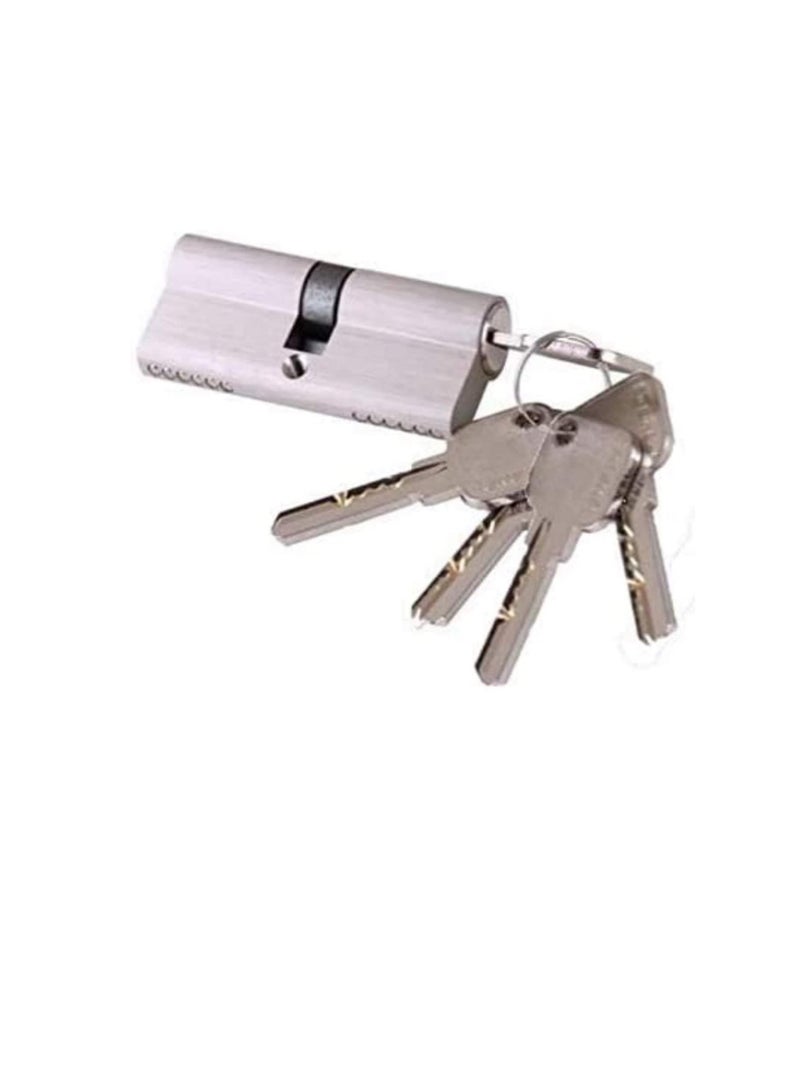 Door Lock Cylinder 70mm (35-35) with 5 Computer Keys - TCT Pack of 3 - Image 1