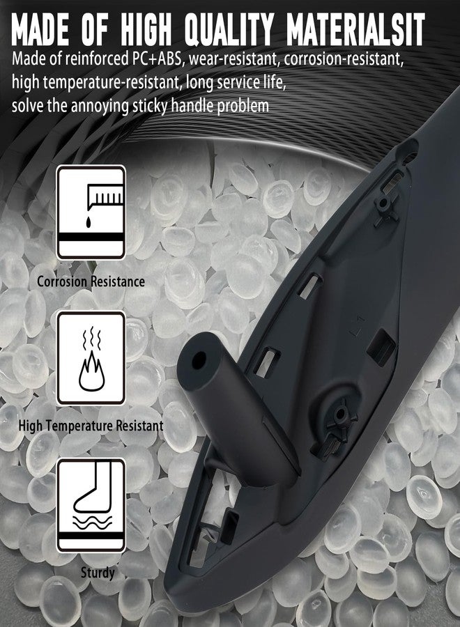 WEILEITE Front Interior Door Pull Handles Grab Bracket Trim Set Compatible with BMW 3 Series 4 Series 320,328,330,335,M3 2012-2018 and 428, 435,M4 2014-2017 Replace 51417279311(Black,4Pcs) - Image 4