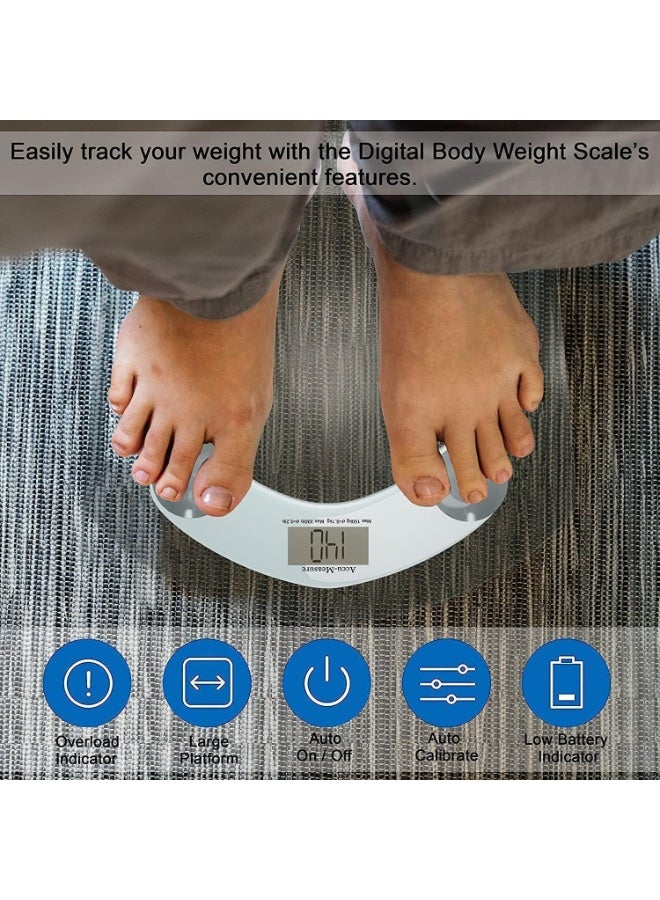 Toshionics Digital LCD Electronic Glass Weighing Scale White - Image 3