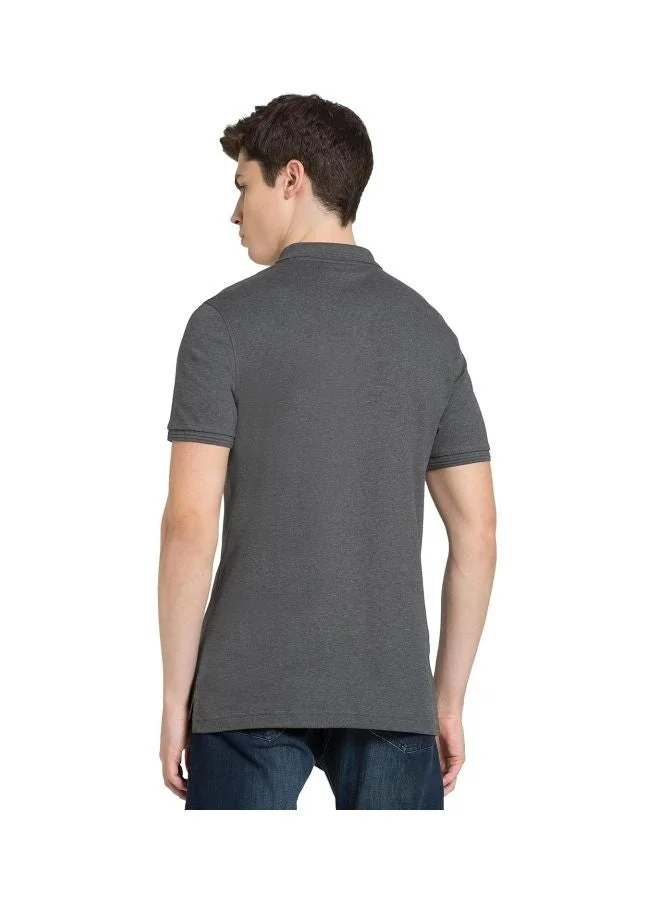JOCKEY Charcoal Melange 3912 Men Super Combed Cotton Rich Solid Half Sleeve Polo T Shirt for Men | Best Price UAE