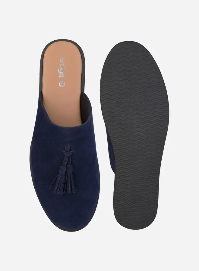 Styli Styli Suede Clogs with Tassel Detail