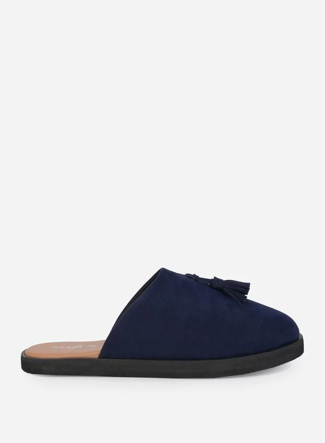 Styli Styli Suede Clogs with Tassel Detail