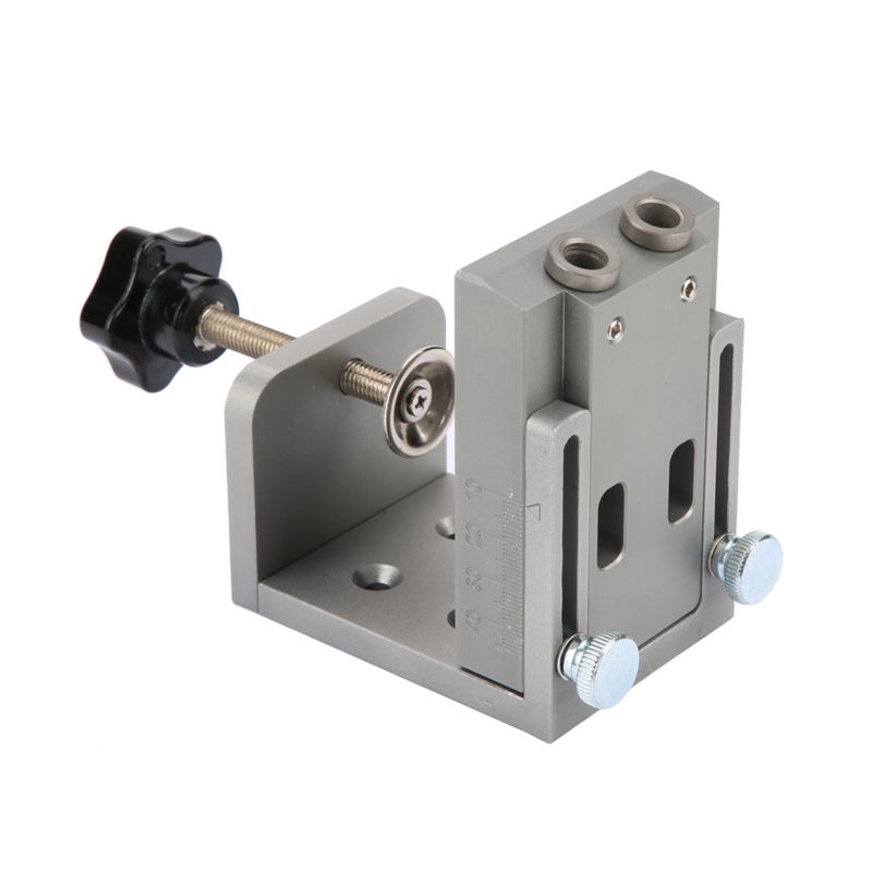 YOMO Pocket Hole Jig: 15 Degrees Aluminum Alloy - Precise Positioning Adjustable Scale for Woodworking Plate Drilling - Image 2