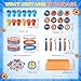 Honoson 110 Pcs Dart Battle Party Favors Supplies Battle Theme Stickers Temporary Tattoos Silicone Bracelets Keychains Badge Stamps with Organza Bags for Birthday Gifts Baby Shower Goodie Bag Fillers - Image 4