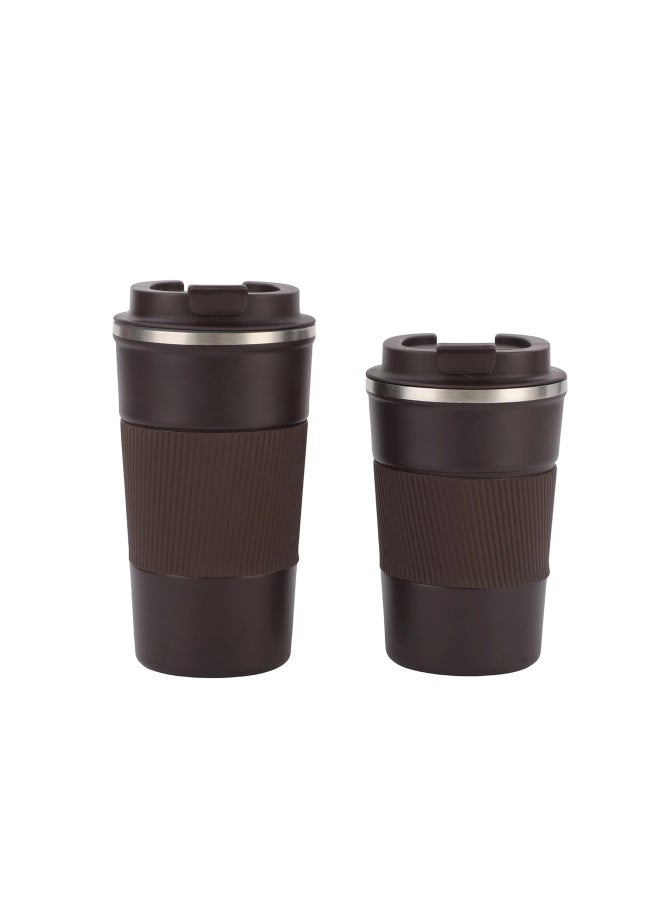 Marzo Black style 2 304 Stainless Steel Vacuum Coffee Cup, Portable Outdoor Travel Mug With Insulated Sleeve, Business Thermos Cup, Customizable - Image 1