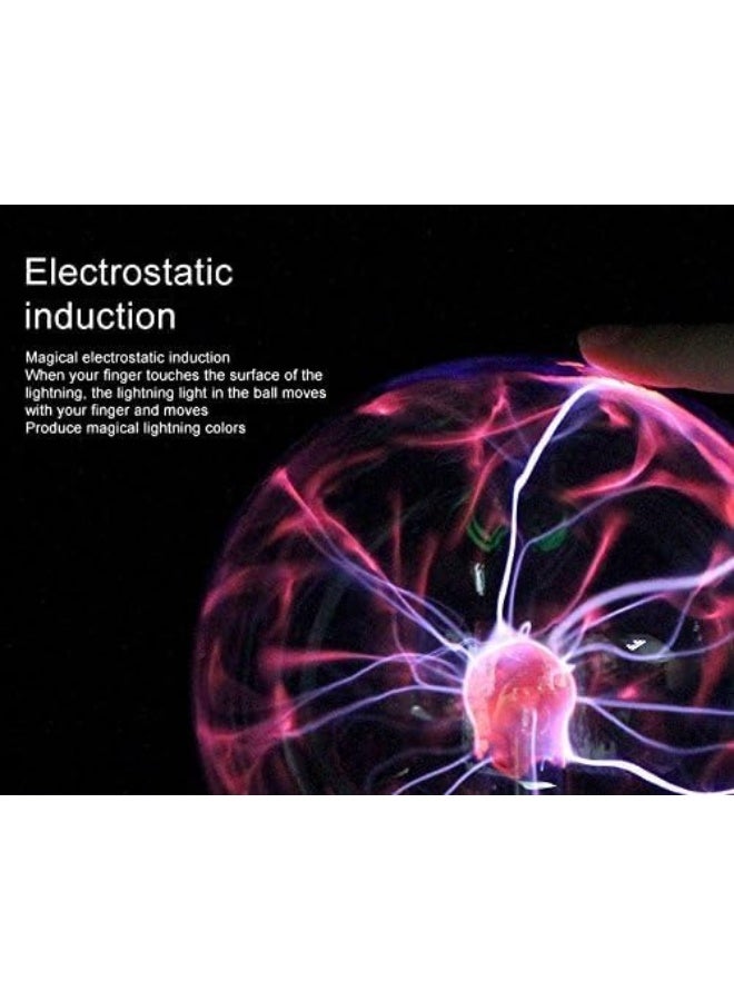كرة ضوء البلازما الساكنة السحرية الزجاجية الجديدة 4 5 6 بوصة أضواء الطاولة كرات ضوء الليل هدية للأطفال بمناسبة رأس السنة - Image 5