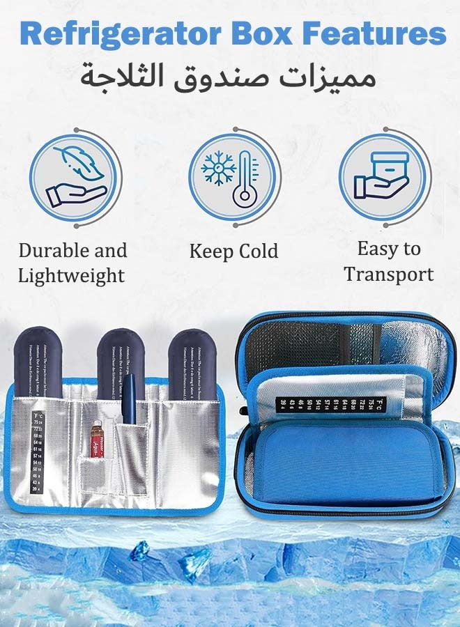 YIM-VIBEHAUS Insulin Cooler Travel Case Portable Diabetic Medicine Case for Insulin Pen, Glucose Meter and Diabetic Supplies （Not Include Ice Pack）  - Image 4