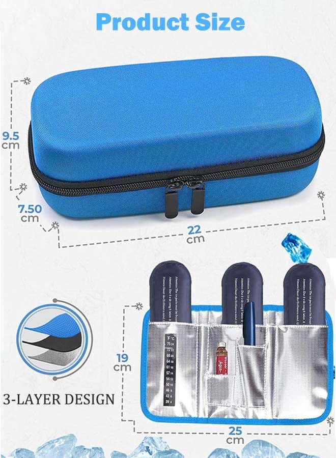 YIM-VIBEHAUS Insulin Cooler Travel Case Portable Diabetic Medicine Case for Insulin Pen, Glucose Meter and Diabetic Supplies （Not Include Ice Pack）  - Image 5