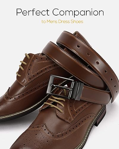 CHAOREN Reversible Belt Men 1 Piece - Leather Dress Belt - Trim to Fit for Elegant Style - Image 3