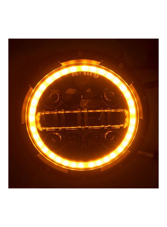 Loquat Round LED Headlight With Daytime Running Light - Image 2