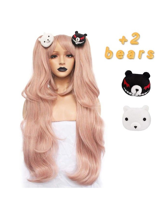 Anogol (light pink) - Hair Cap + Ponytail Wig Pink Cosplay Wig Lolita Wig for Cosplay - Image 1